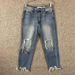 Kancan Women's Size 9/28 Summersville High Rise Mom Fit Jeans